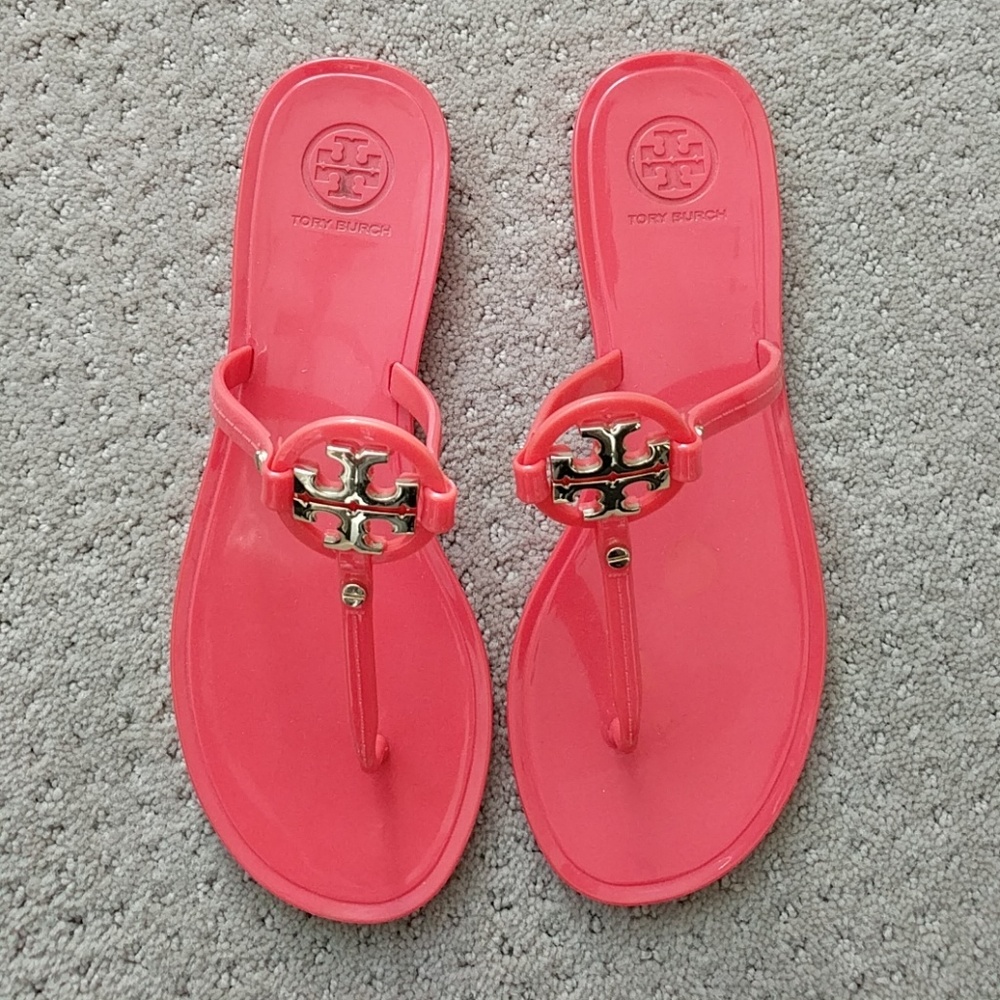 Tory Burch Coral Jelly Flip Flop